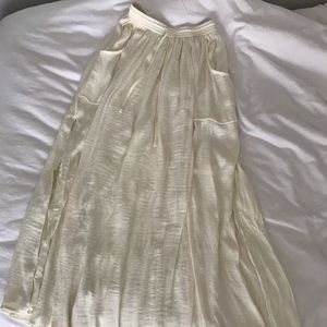 Silk maxi skirt